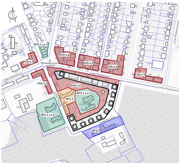 Постановление Правительства Нижегородской области от 05.12.2023 N 1045 "Об установлении зон охраны объекта культурного наследия регионального значения "Ансамбль застройки квартала" (ул. Островского, 36 (литера А), 26 (литера А); ул. Кутузова, 31 (литера А1), 33 (литера А), 35 (литера А), 37 (литера А), 39 (литера А1), 41 (литера А1); ул. Чкалова, 2 (литера А2), ул. Чкалова 4 (литера А3)), расположенного в г. Выкса Нижегородской области, и утверждении требований к градостроительным регламентам в границах территорий данных зон"