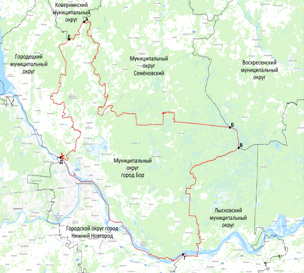 Закон Нижегородской области от 11.03.2026 N 30-З "О внесении изменений в Закон Нижегородской области "О преобразовании муниципальных образований Борского муниципального района Нижегородской области" и в статью 2 Закона Нижегородской области "О наделении муниципального образования городской округ город Бор Нижегородской области статусом муниципального округа и о внесении изменения в статью 1 Закона Нижегородской области "О преобразовании муниципальных образований Борского муниципального района Нижегородской области". Рис. 1