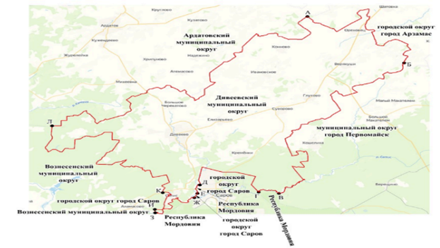 Закон Нижегородской области от 19.06.2026 N 92-З "О внесении изменений в Закон Нижегородской области "О преобразовании муниципальных образований Дивеевского муниципального района Нижегородской области". Рис. 1
